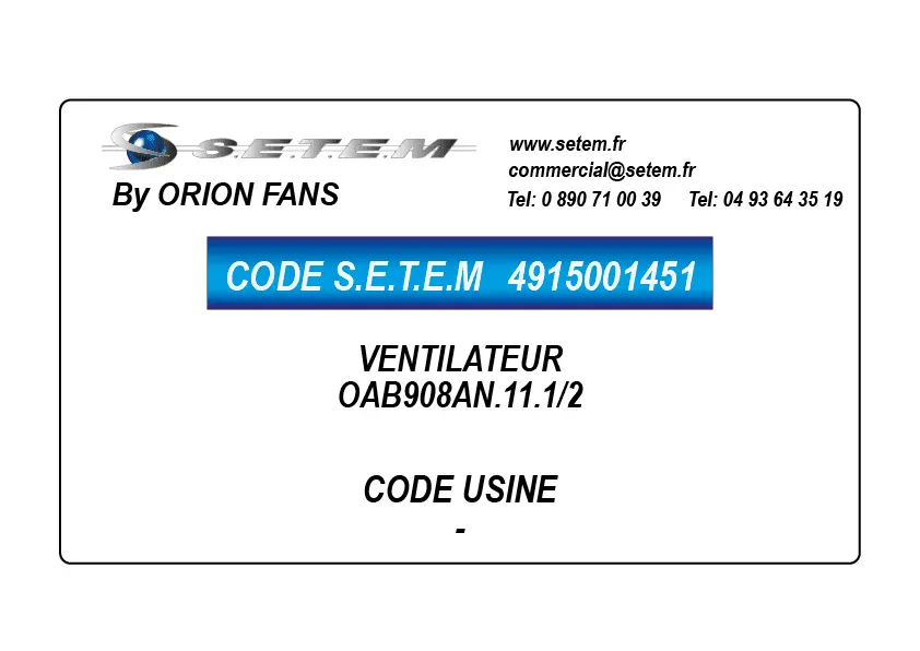 4915001451-VENTILATEUR ORION OAB908AN.11.1/2