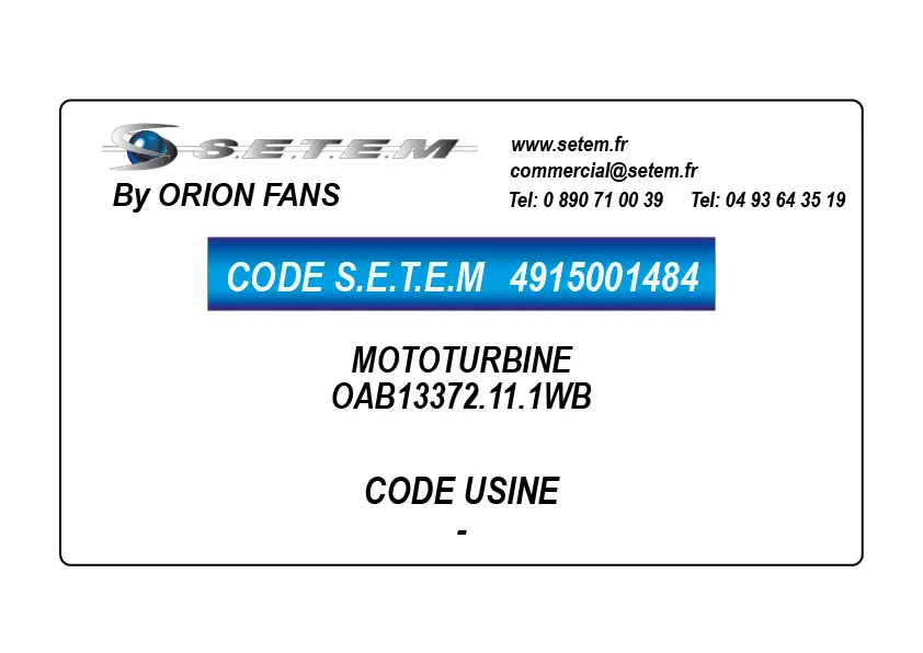4915001484-MOTOTURBINE ORION OAB13372.11.1WB