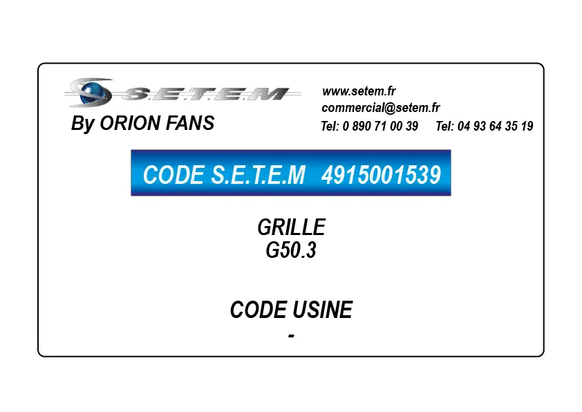 4915001539-GRILLE ORION G50.3