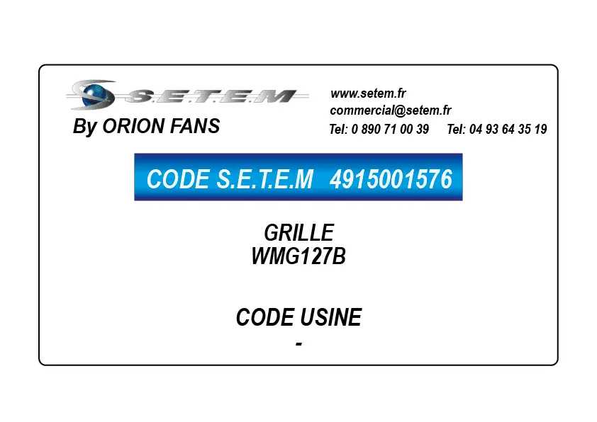 4915001576-GRILLE ORION WMG127B