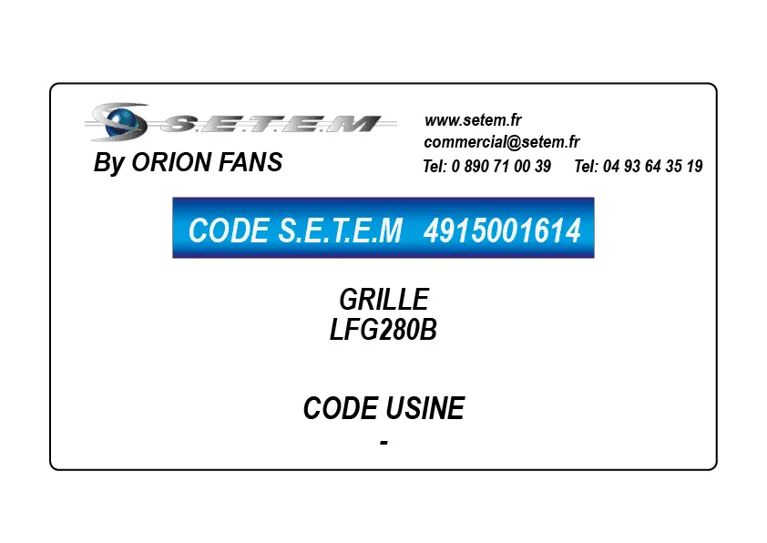 4915001614-GRILLE ORION LFG280B