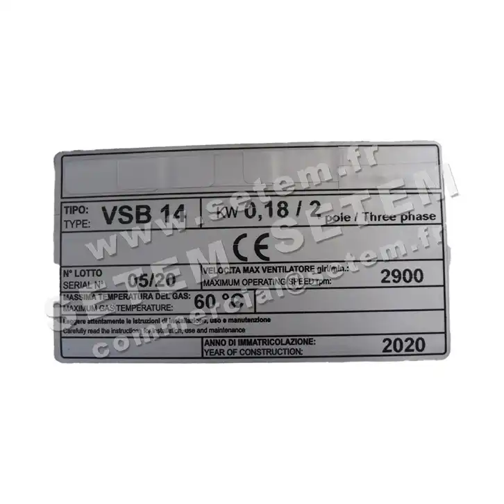 5179002010-VENTILATEUR PLASTIFER VSB14PP A LG 0° 0.18KW 2P T230/400V 3