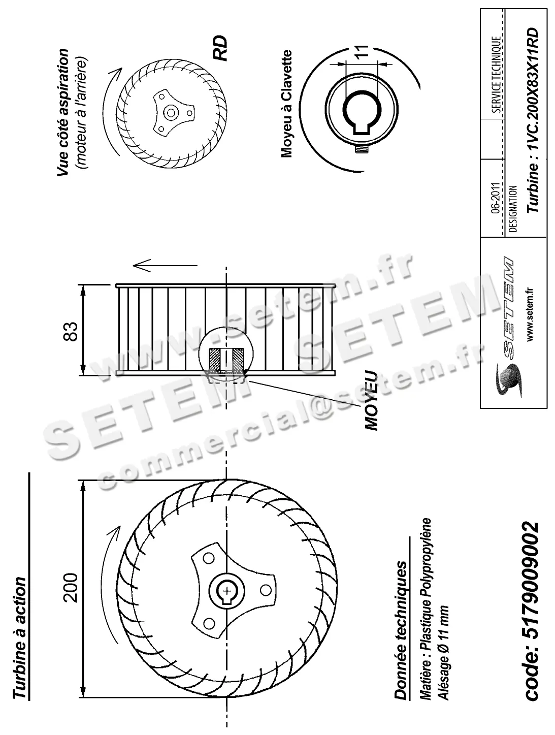 5179009002-TURBINE PLASTIFER 1VC.200X83X11RD POLYPROPYLENE VERT 2
