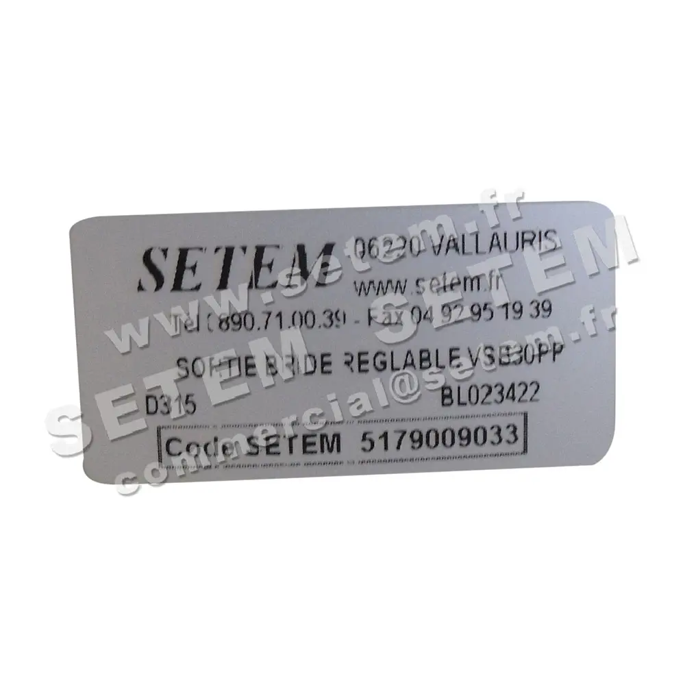 5179009033-TRANSFORMATION RECTANGULAIRE/CIRCULAIRE SUR VSB30 PLASTIFER 9
