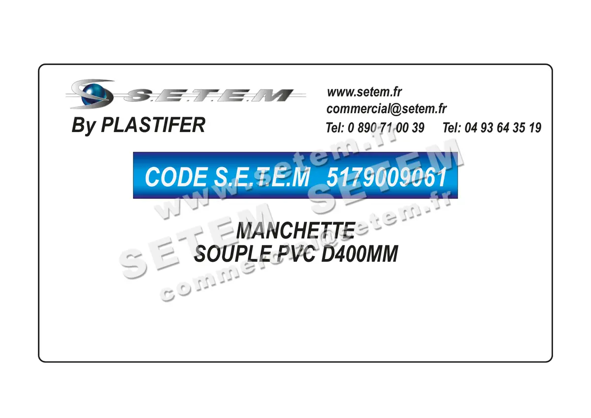 5179009061-MANCHETTE PLASTIFER SOUPLE PVC D400MM