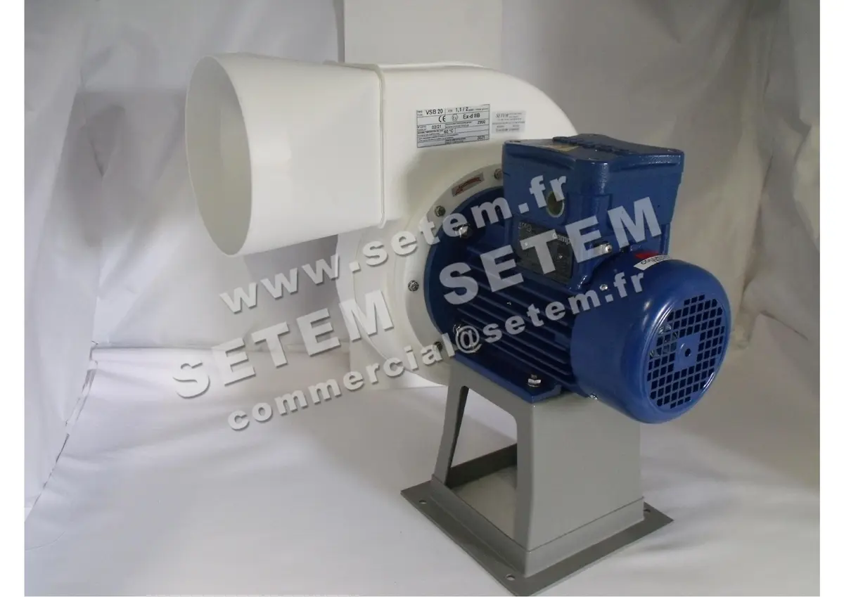 5179009100-VENTILATEUR PLASTIFER VSB20PP LG 0° 1.10KW 2P T230/400V EEXDIIBT4