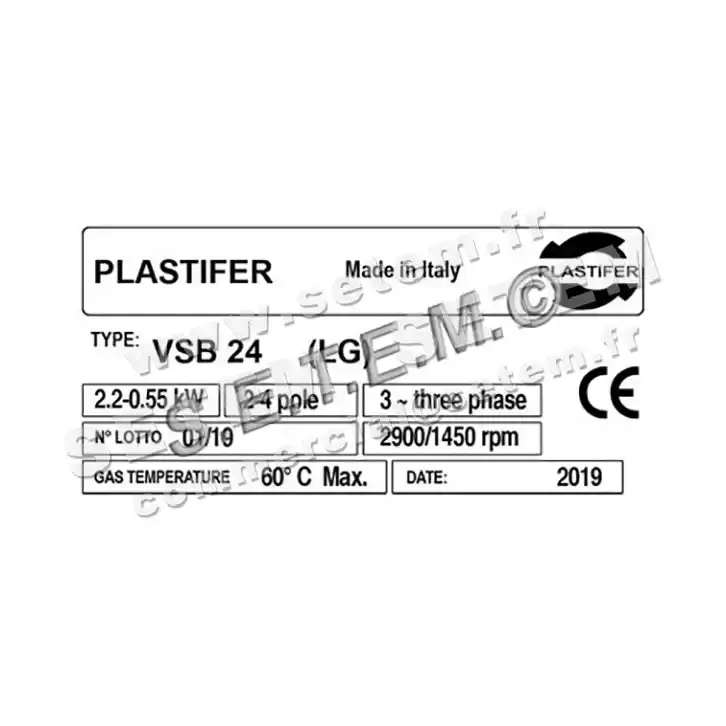 5179009770-VENTILATEUR PLASTIFER VSB24PP LG 0° 2.20/0.55KW 2/4P T400V 3