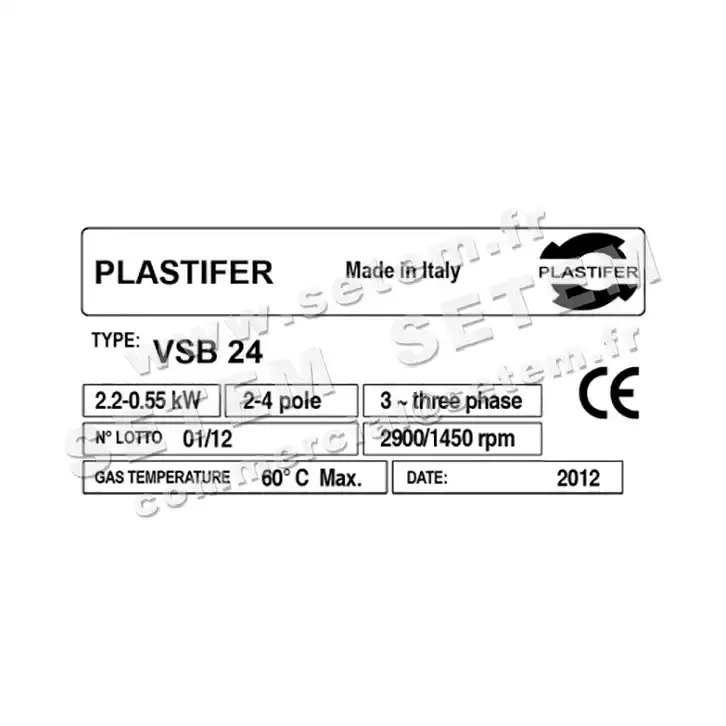 5179009776-VENTILATEUR PLASTIFER VSB24PP LG 270° 2.20/0.55KW 2/4P T400V 3