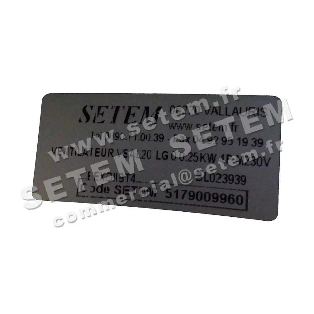 5179009960-VENTILATEUR PLASTIFER VSAL20 LG 0° 0.25KW 4P M230V EEXDIIBT4 5