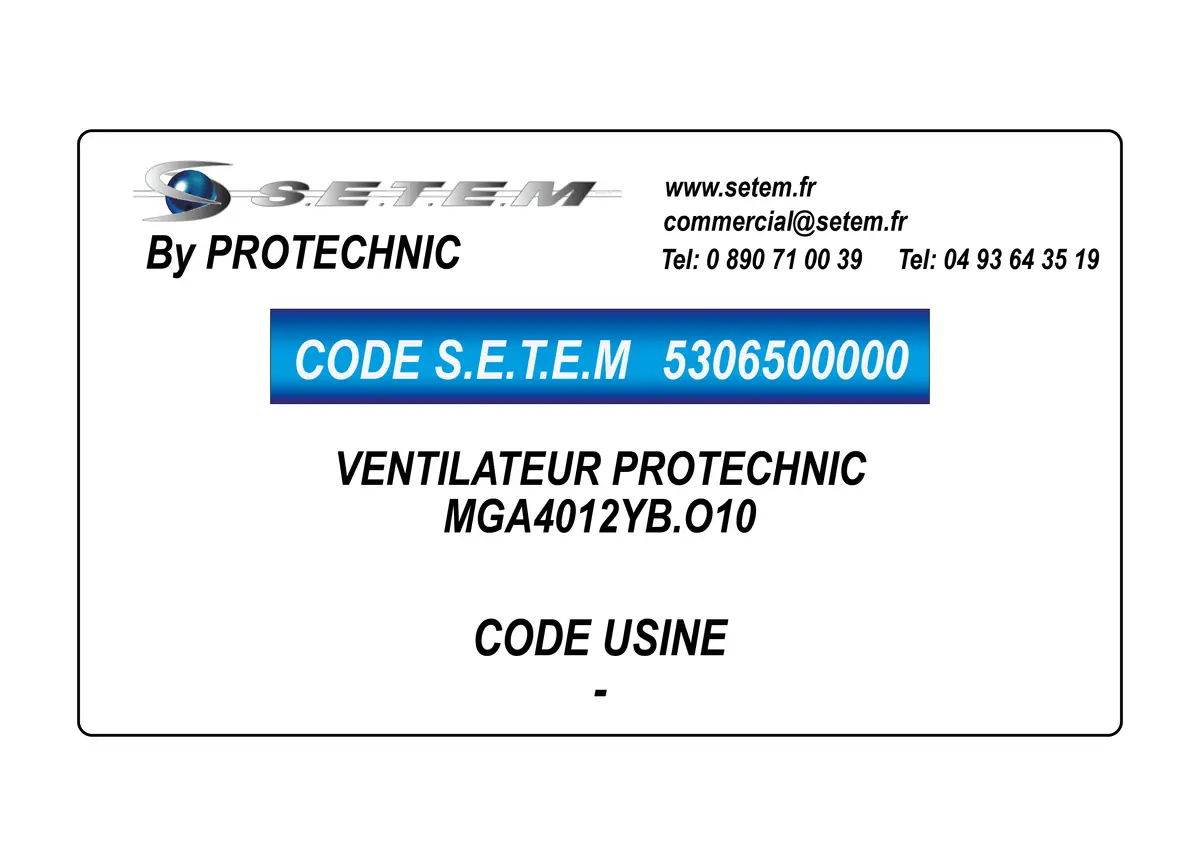 5306500000-VENTILATEUR PROTECHNIC MGA4012YB.O10