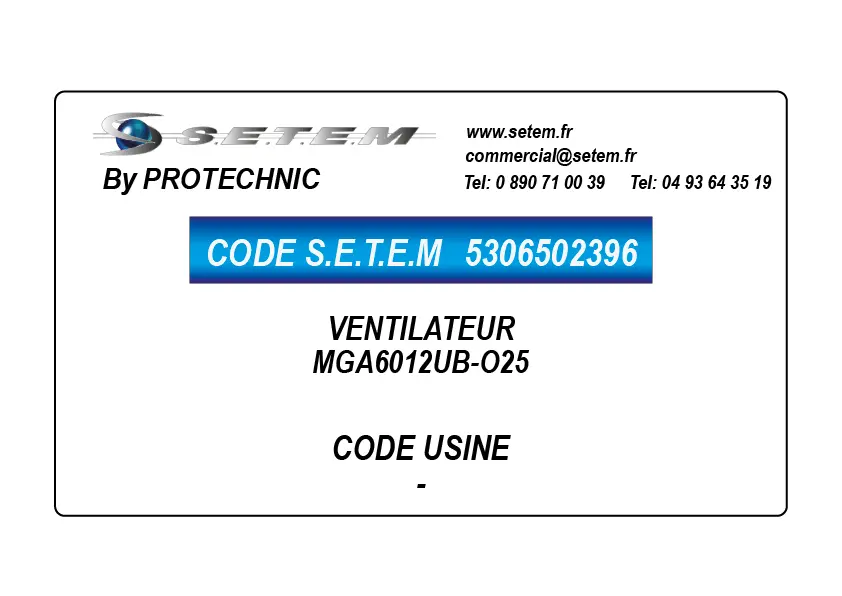 5306502396-VENTILATEUR PROTECHNIC MGA6012UB-O25
