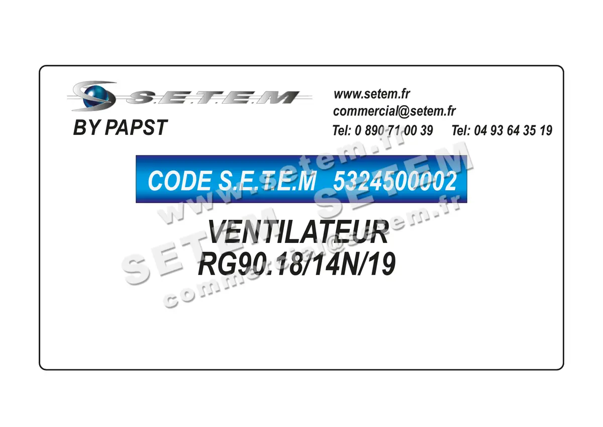 5324500002-VENTILATEUR PAPST RG90.18/14N/19