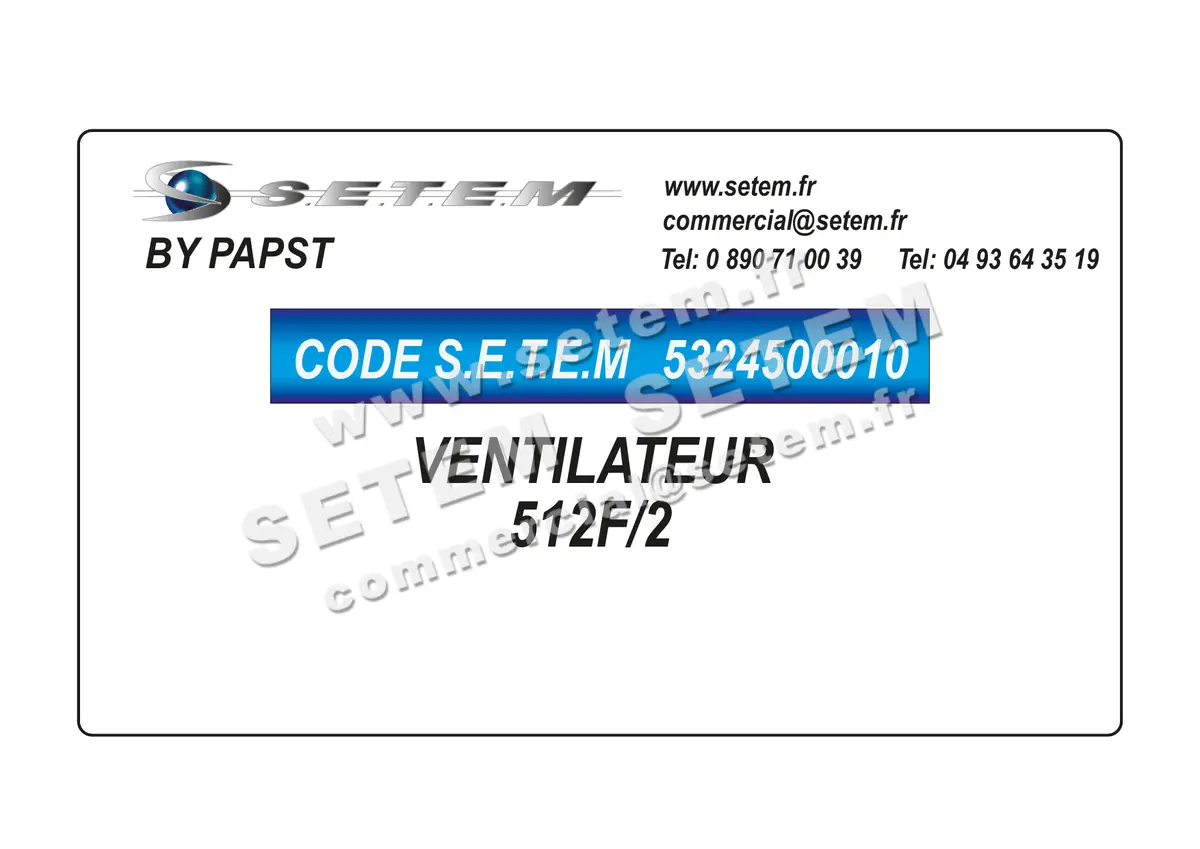 5324500010-VENTILATEUR PAPST 512F/2
