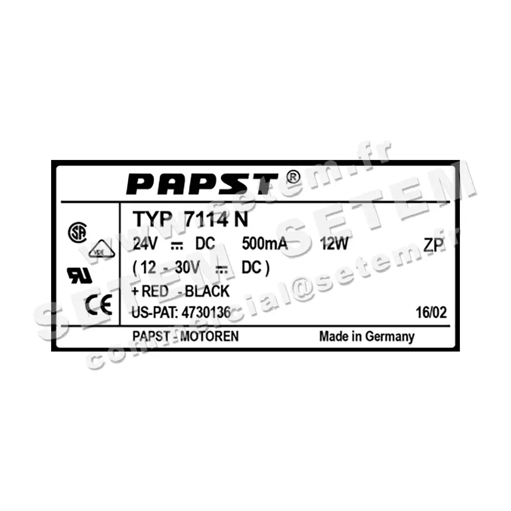 5324500695-VENTILATEUR PAPST 7114N 2