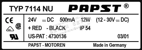 5324500697-VENTILATEUR PAPST 7114NU 2