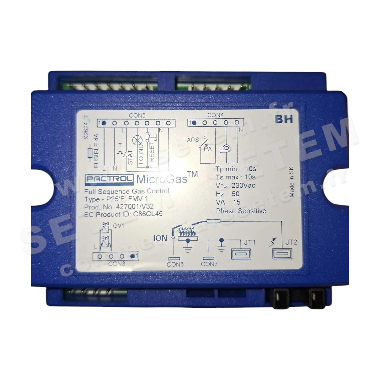 MODULE DE CONTROLE MICROGAS P25'F' FMV1 *C86CL45*