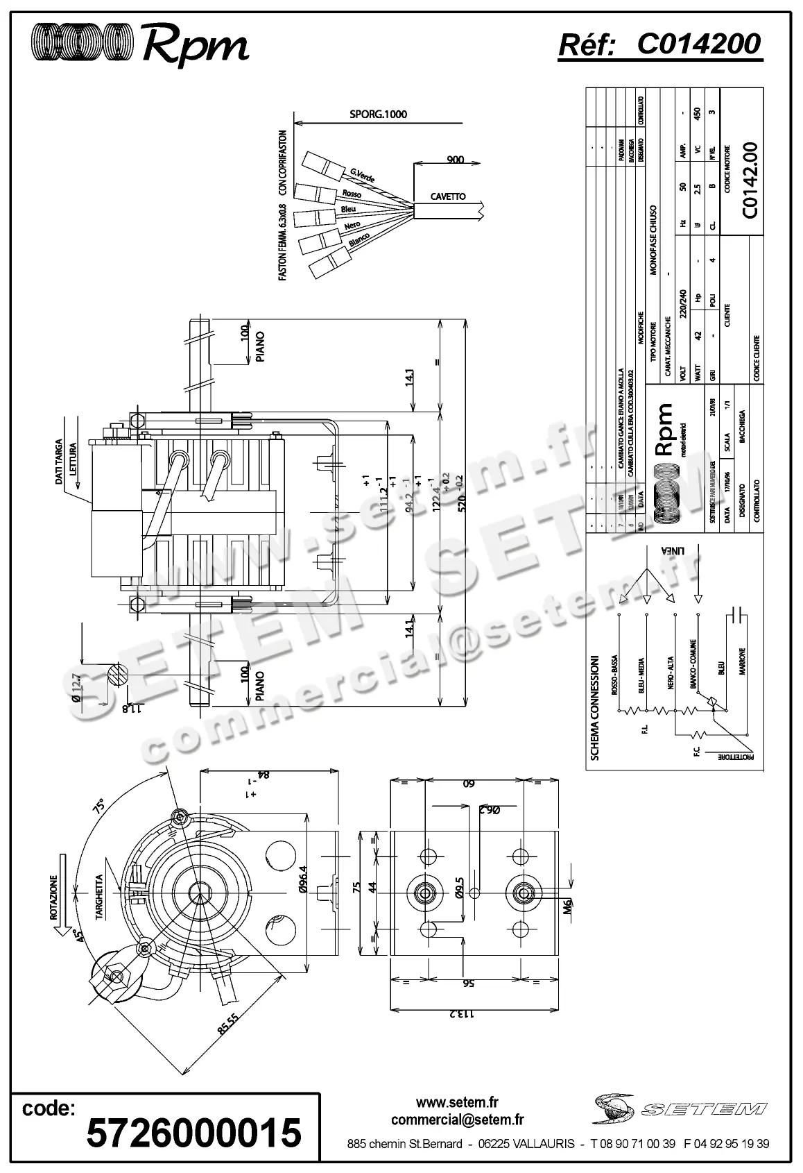 5726000015-MOTEUR RPM C014200 2