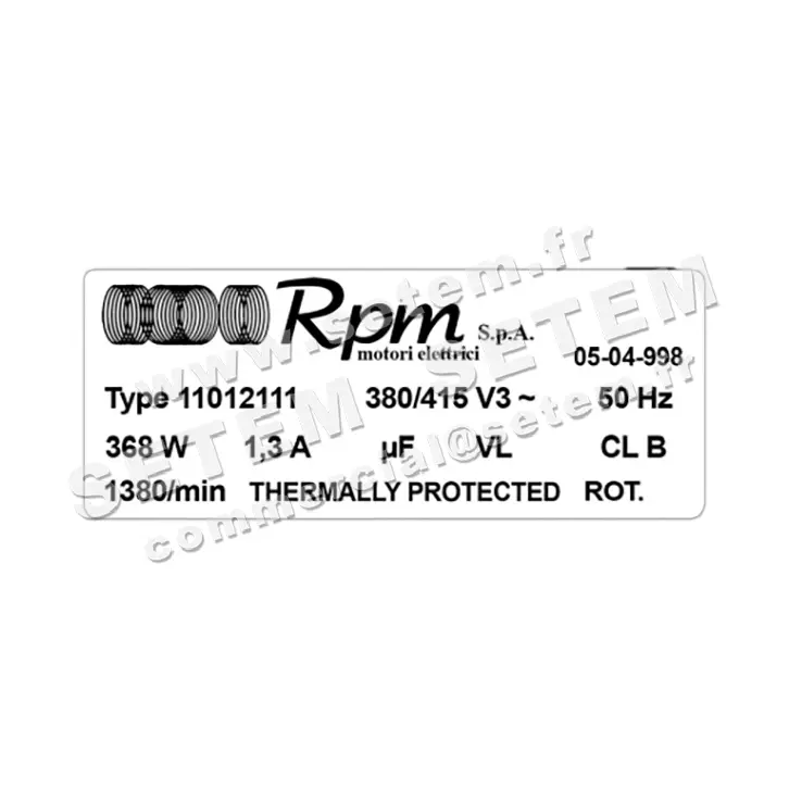 5726000027-MOTEUR RPM 11012111 "RSB4370T" 3