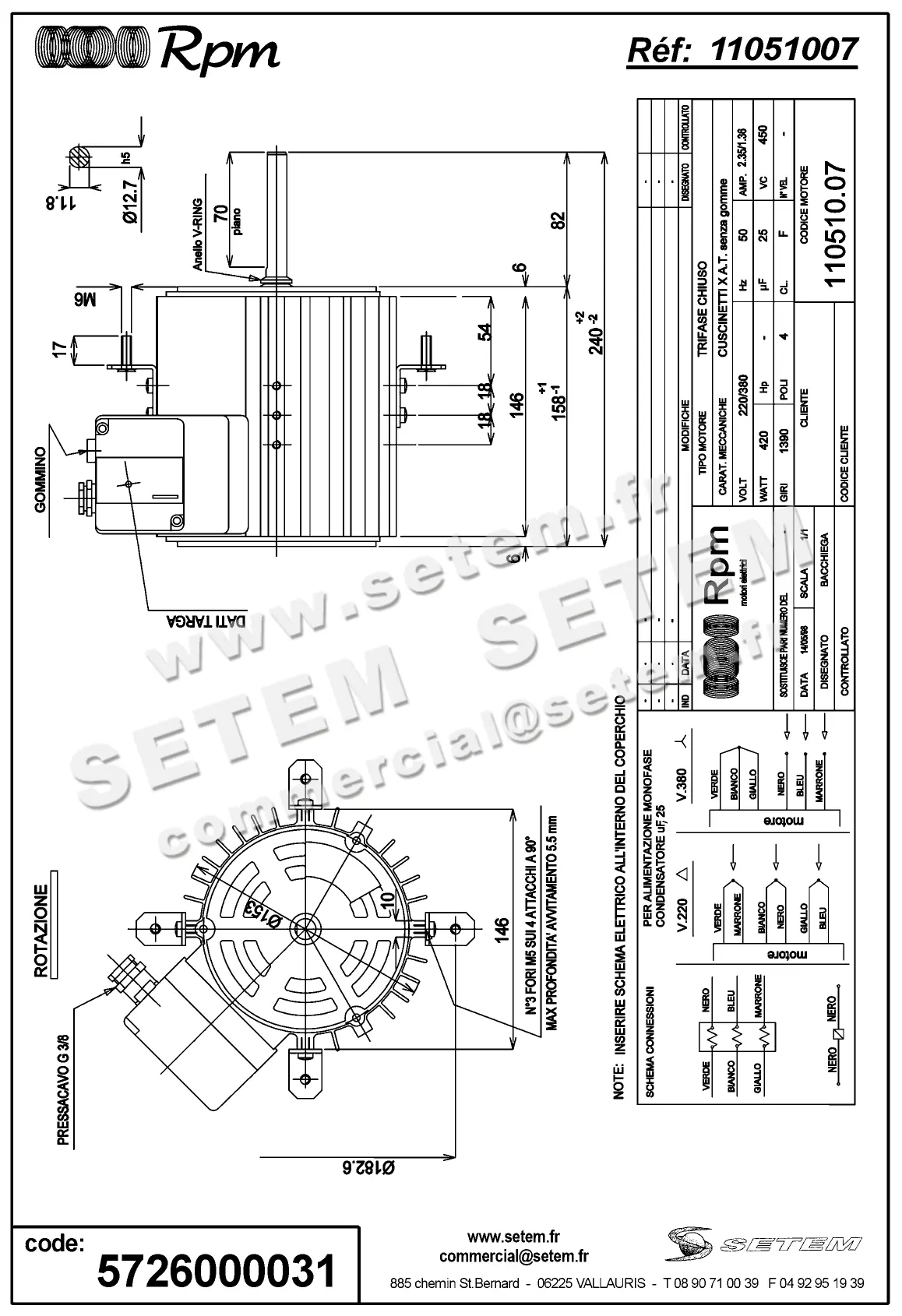 5726000031-MOTEUR RPM 11051007 2