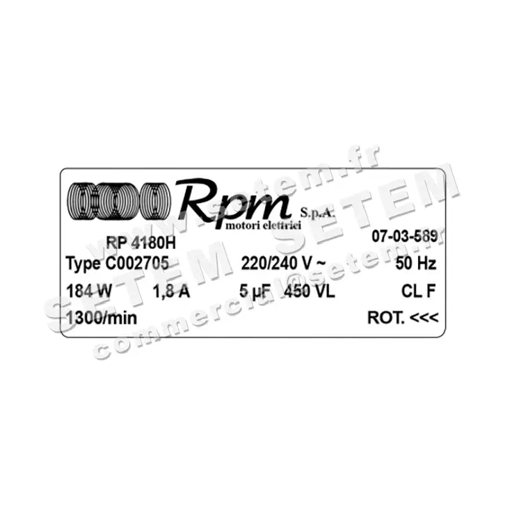5726000035-MOTEUR RPM C002705 "RP4180H" 3