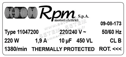 5726000052-MOTEUR RPM 11047200 "PB023601" 3