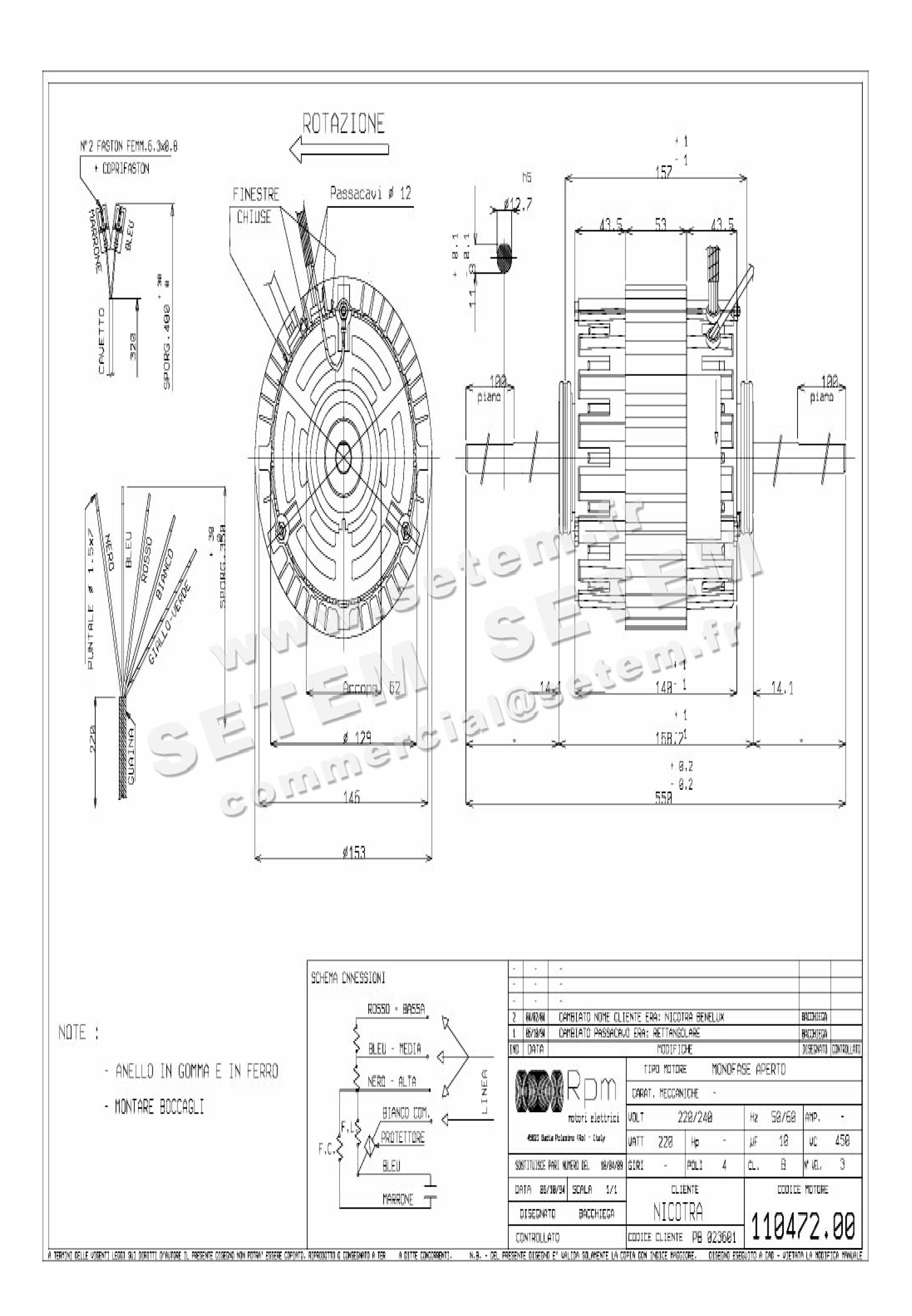 5726000052-MOTEUR RPM 11047200 "PB023601" 5