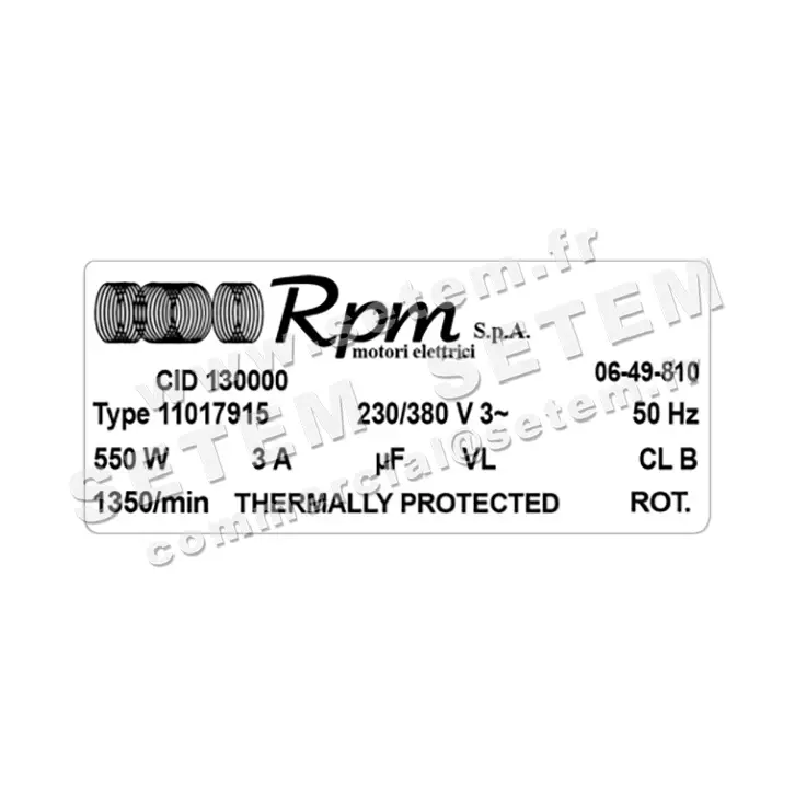 5726000053-MOTEUR RPM 11017915 130000" 3