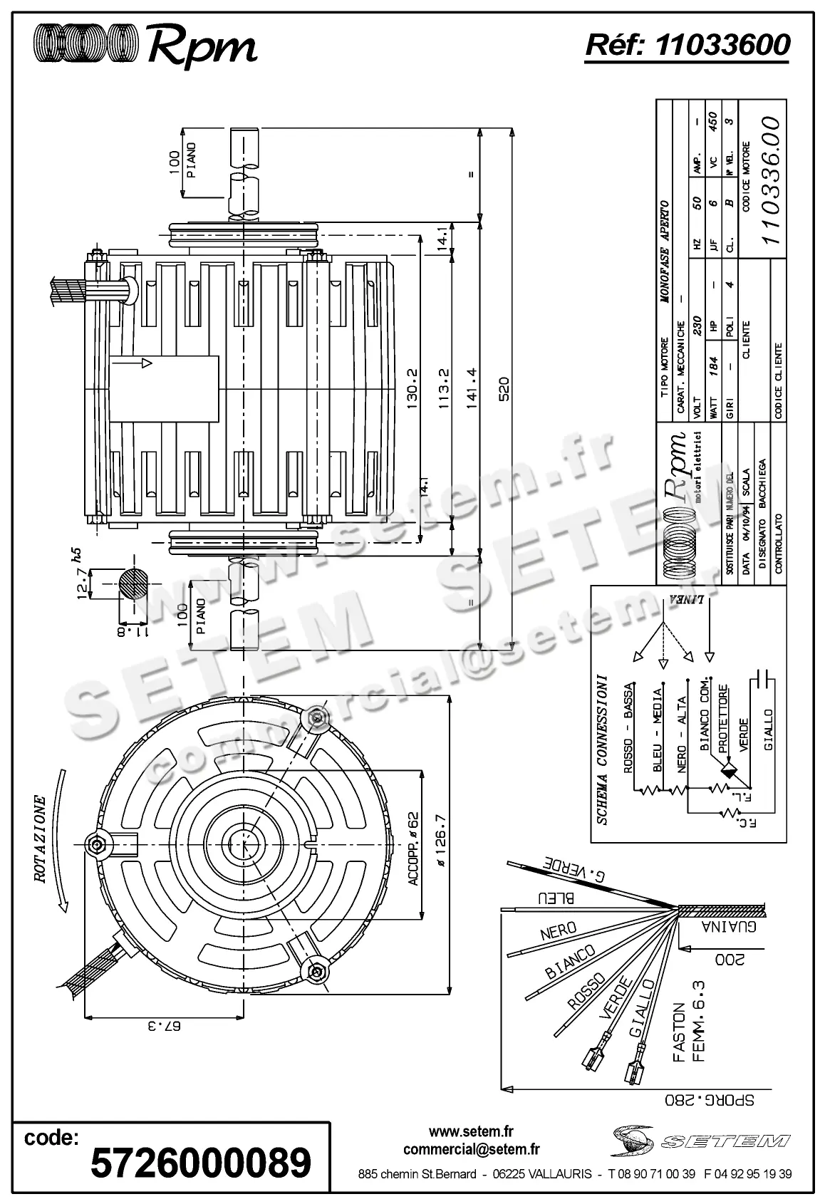 5726000089-MOTEUR RPM 11033600 2