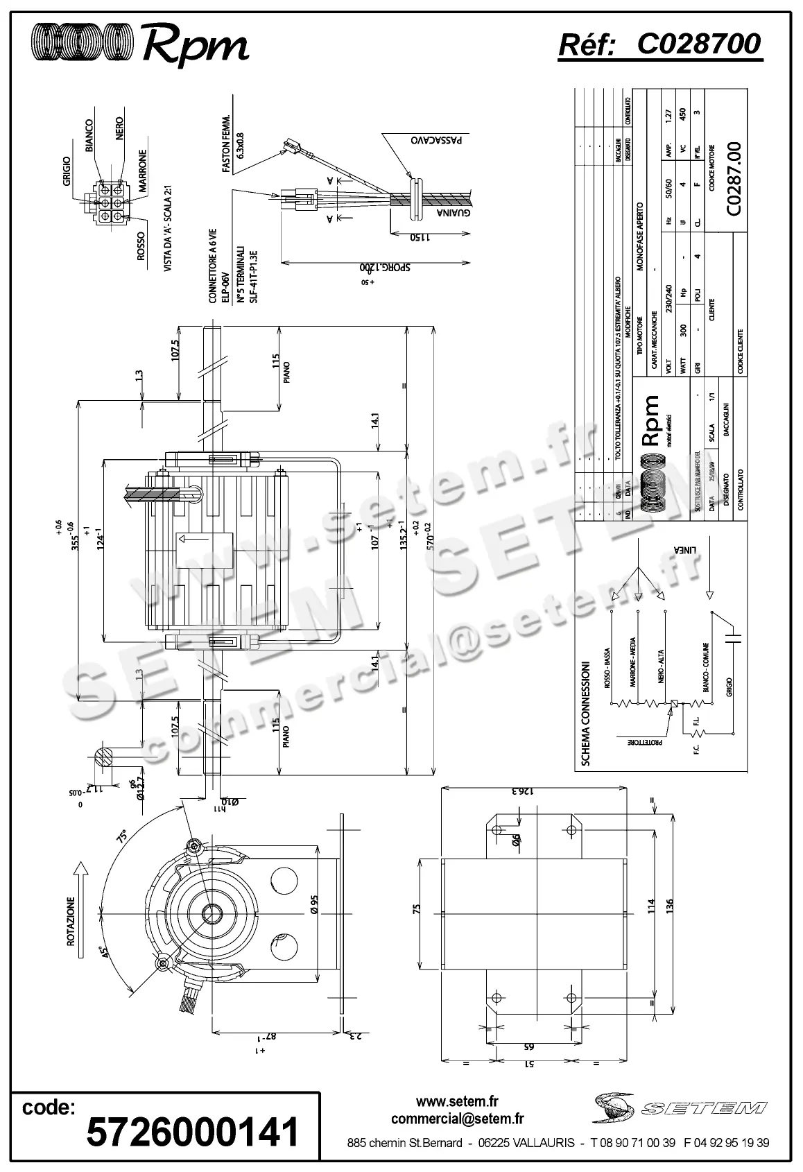 5726000141-MOTEUR RPM C028700 "024B60125.006" 2