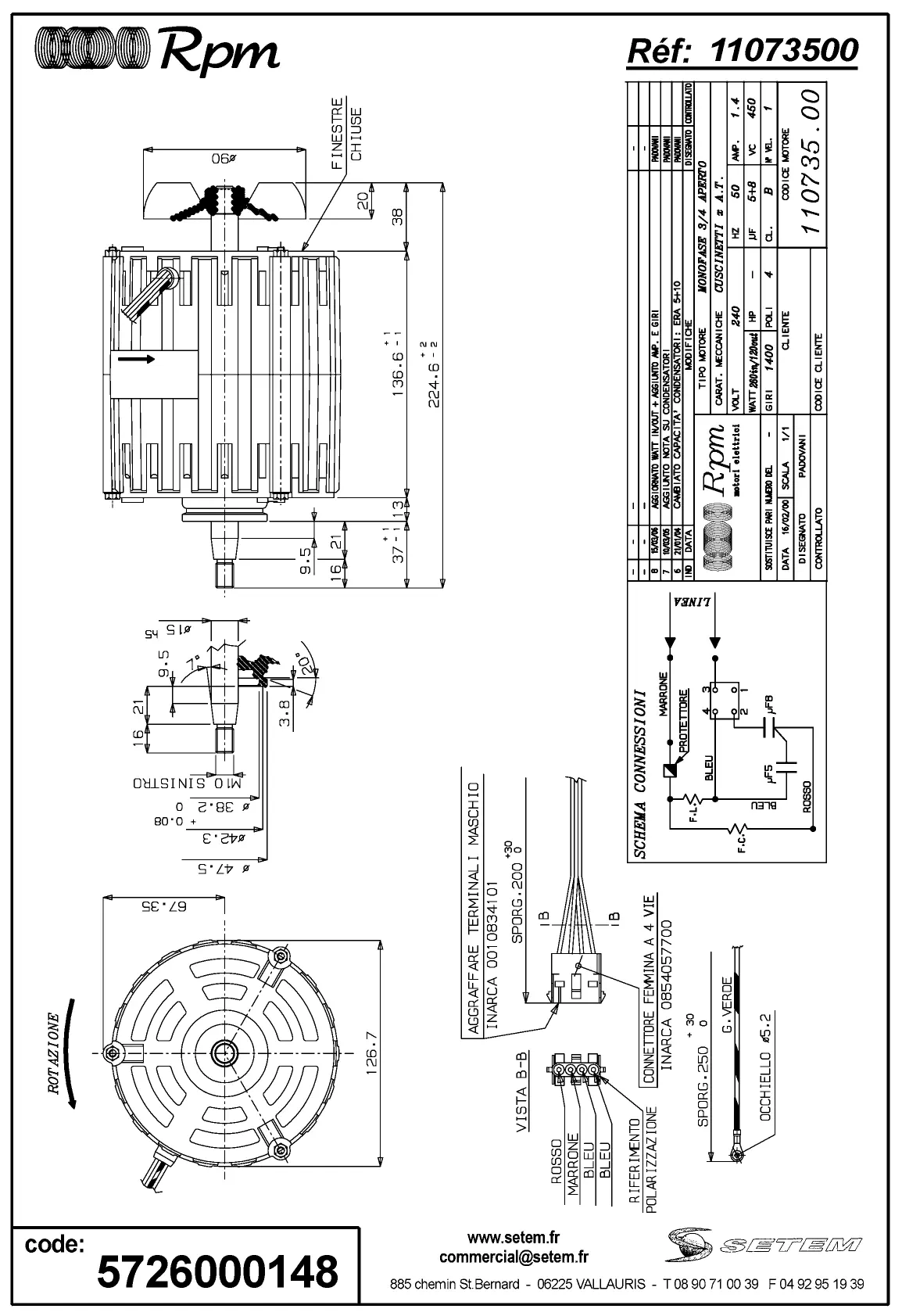 5726000148-MOTEUR RPM 11073500