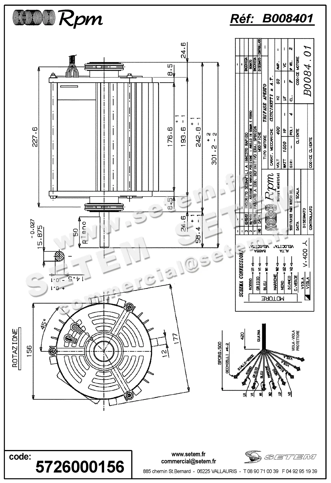 5726000156-MOTEUR RPM B008401