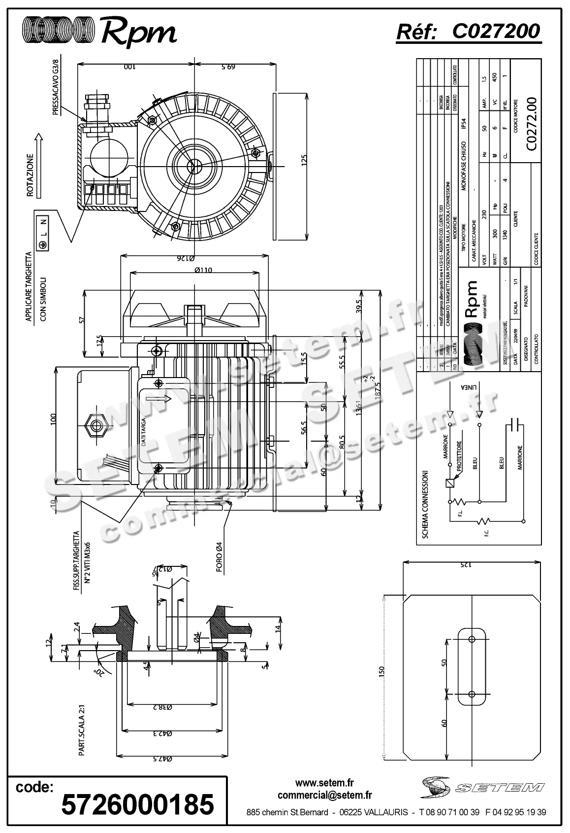 5726000185-MOTEUR RPM C027200 2