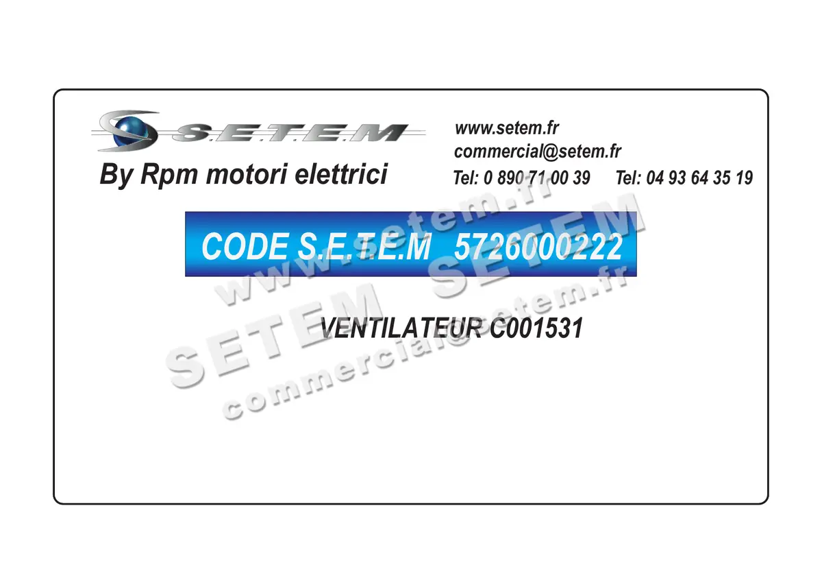 5726000222-VENTILATEUR RPM C001531 4