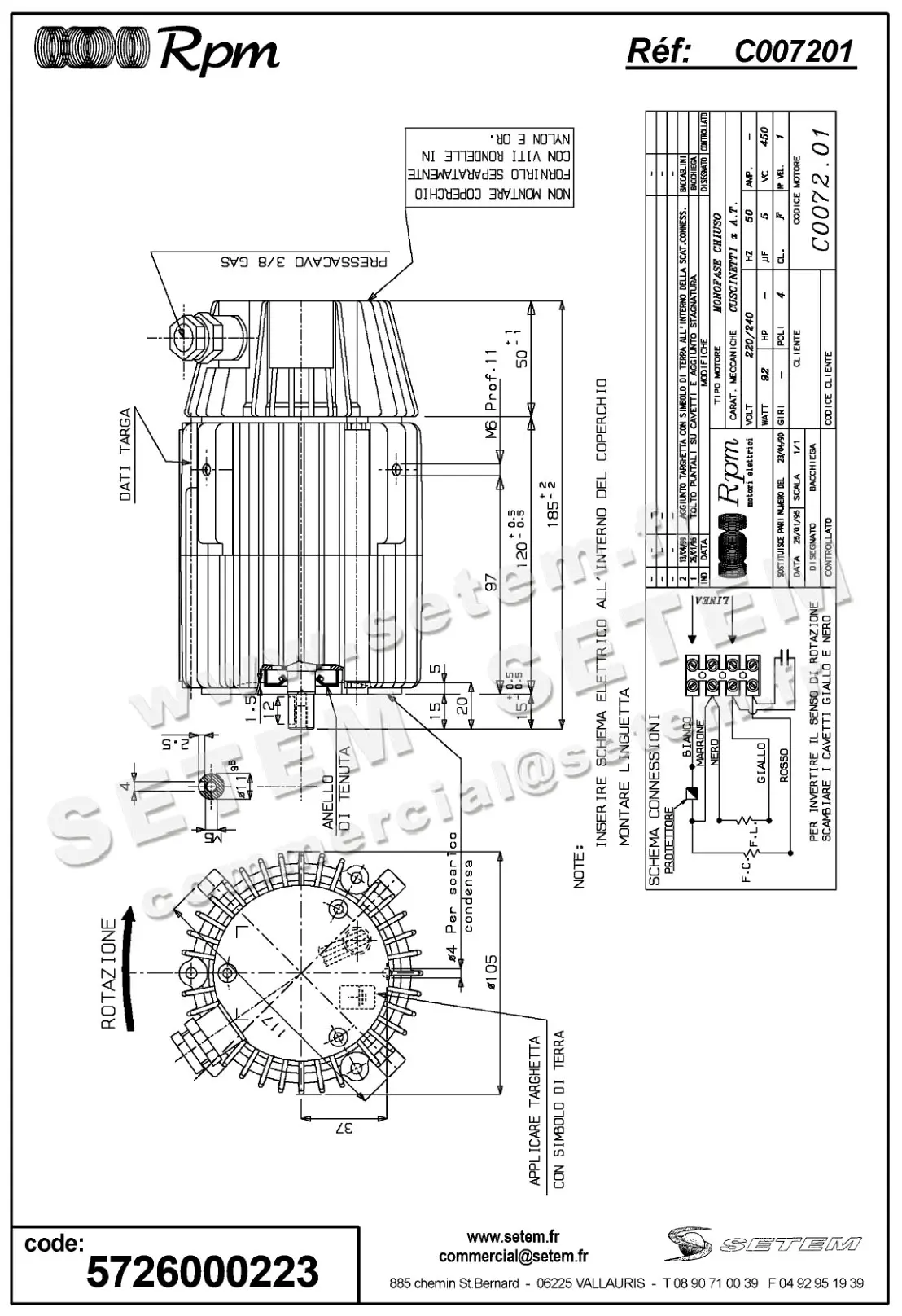 5726000223-MOTEUR RPM C007201