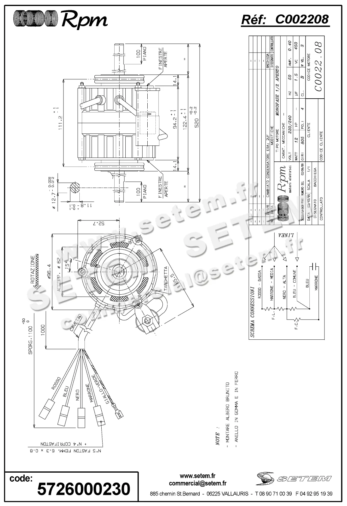 5726000230-MOTEUR RPM C002208 2