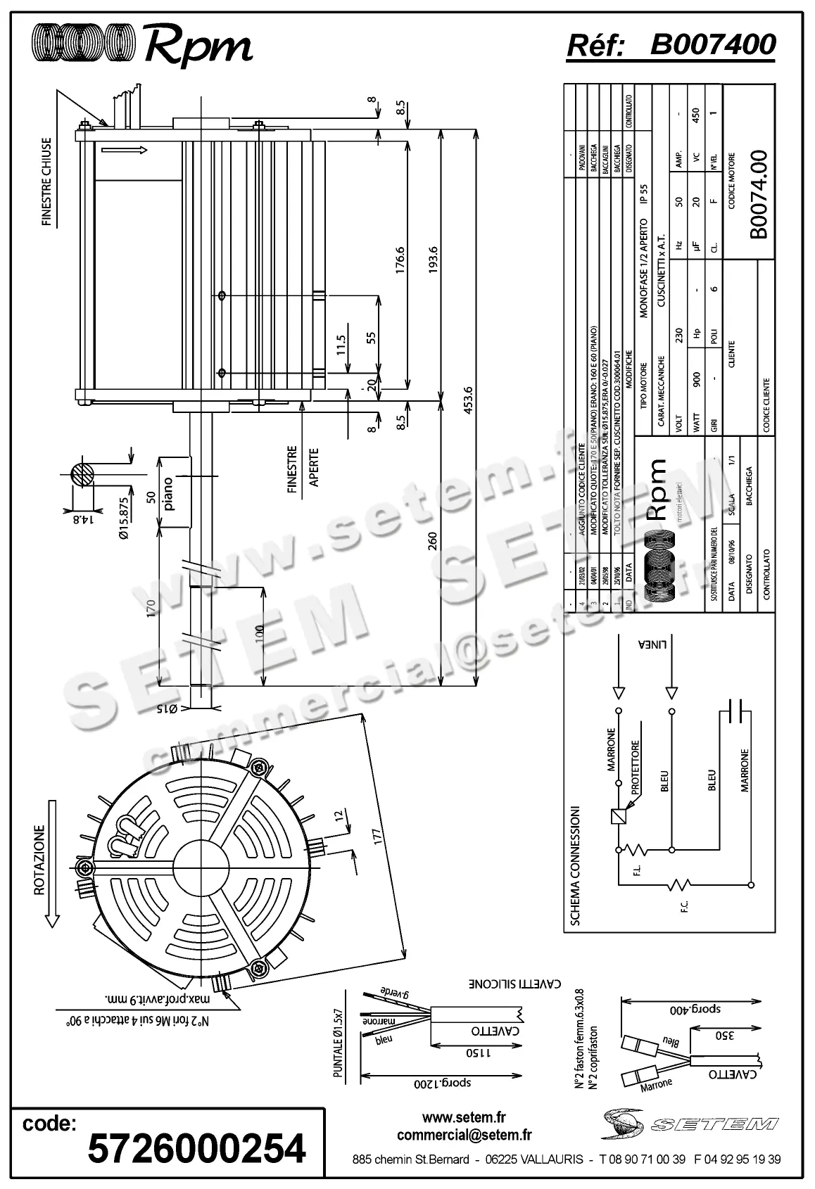 5726000254-MOTEUR RPM B007400 2