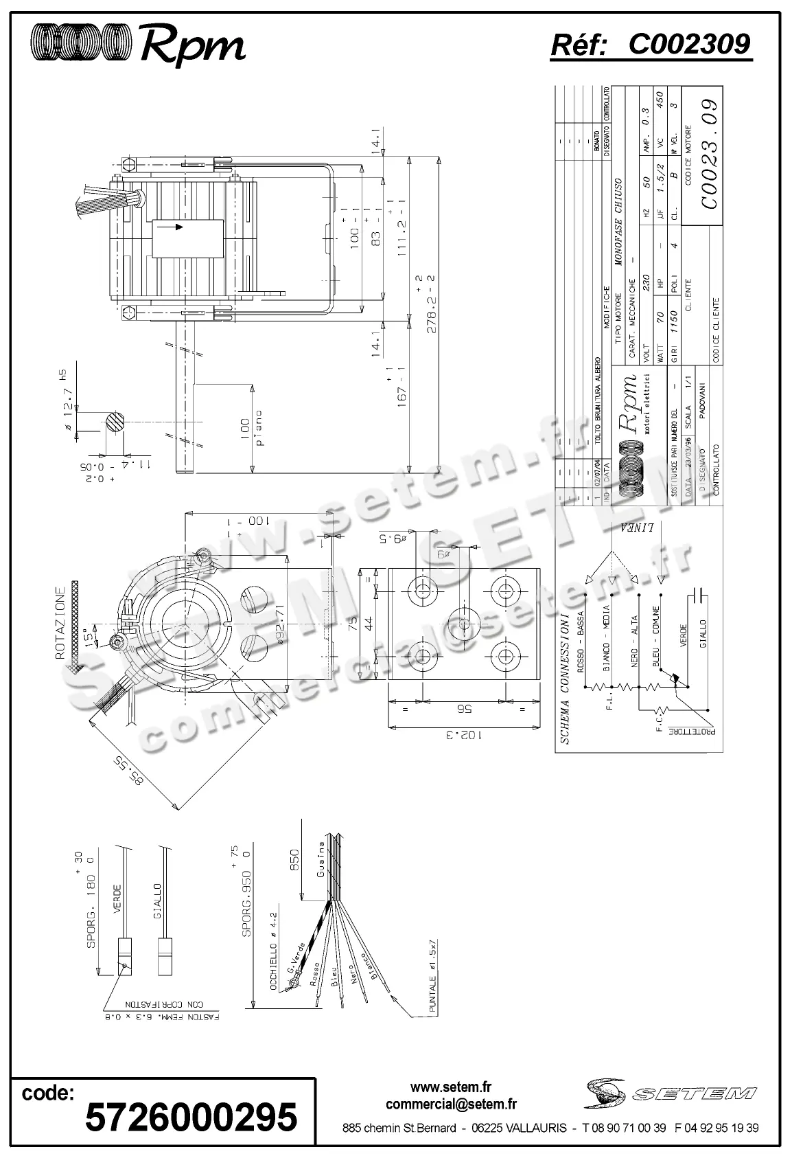 5726000295-MOTEUR RPM C002309