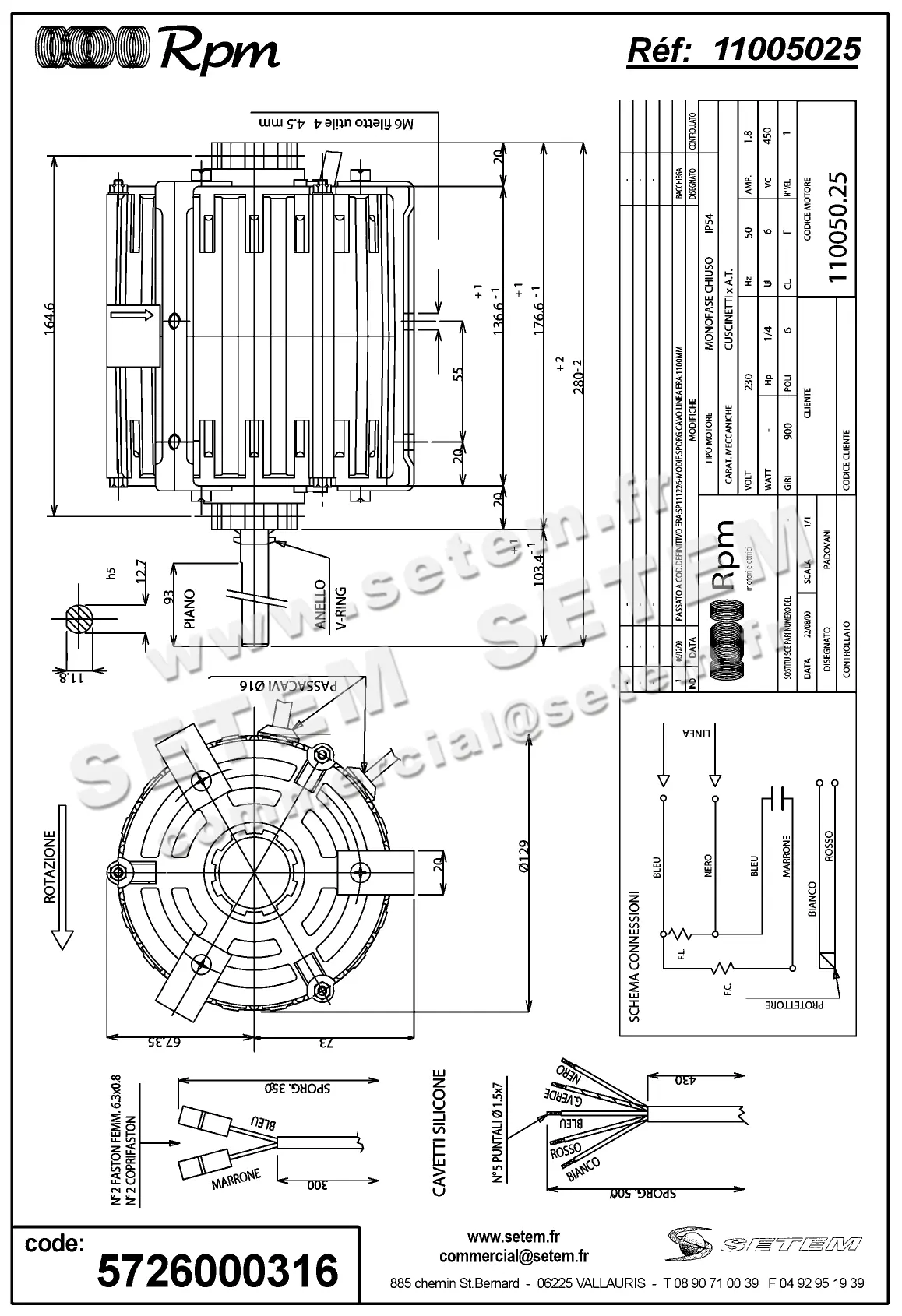 5726000316-MOTEUR RPM 11005025 2