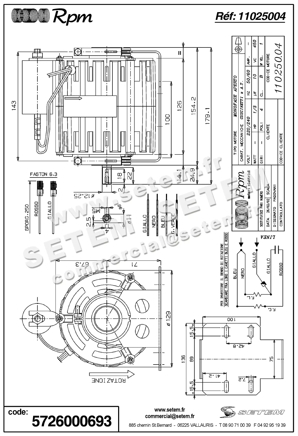 5726000693-MOTEUR RPM 11025004 2