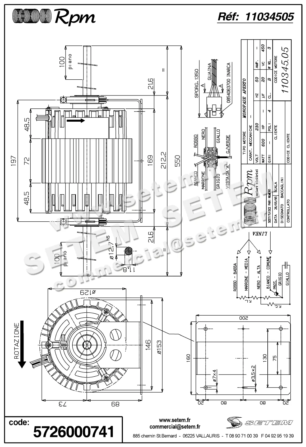 5726000741-MOTEUR RPM 11034505 "823478663" 2