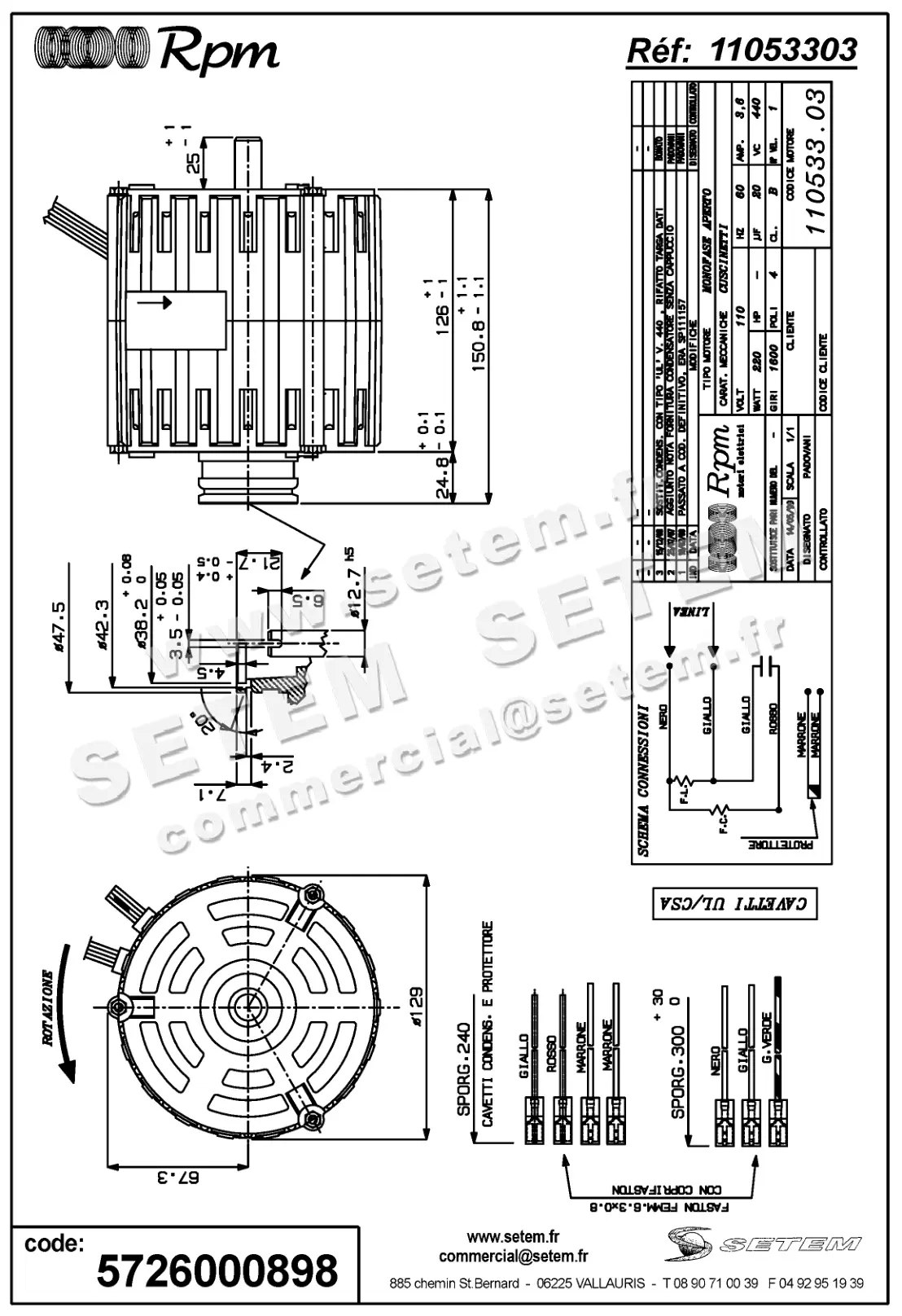 5726000898-MOTEUR RPM 11053303