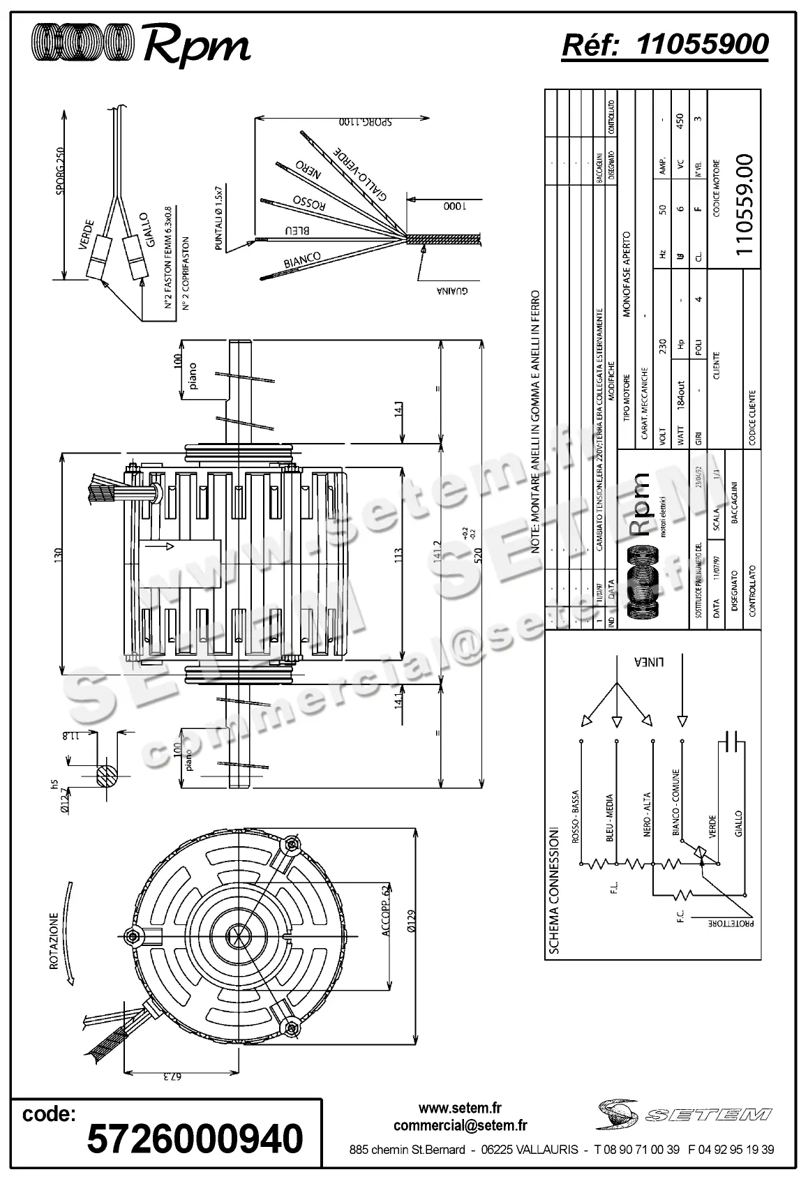 5726000940-MOTEUR RPM 11055900