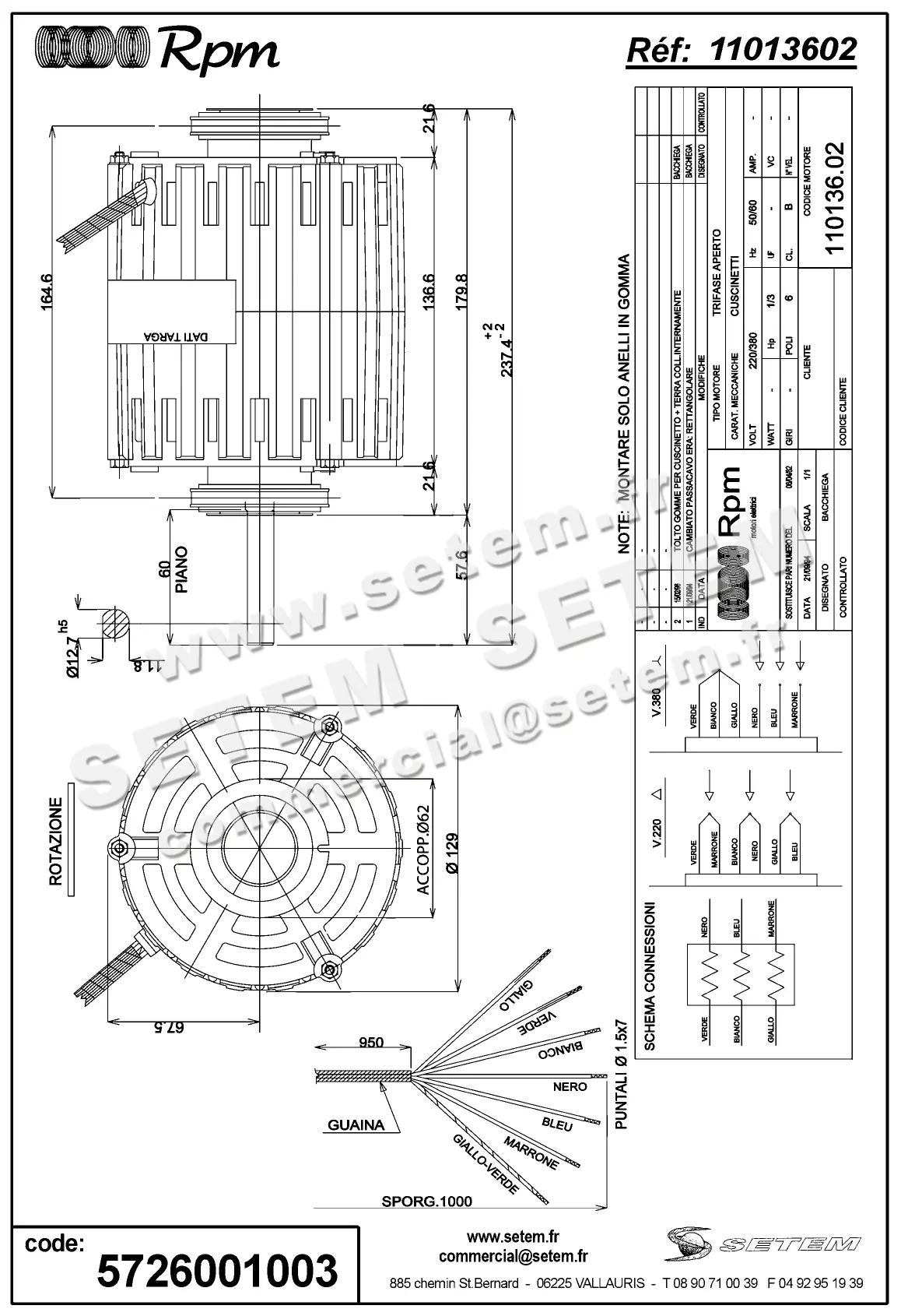 5726001003-MOTEUR RPM 11013602 2