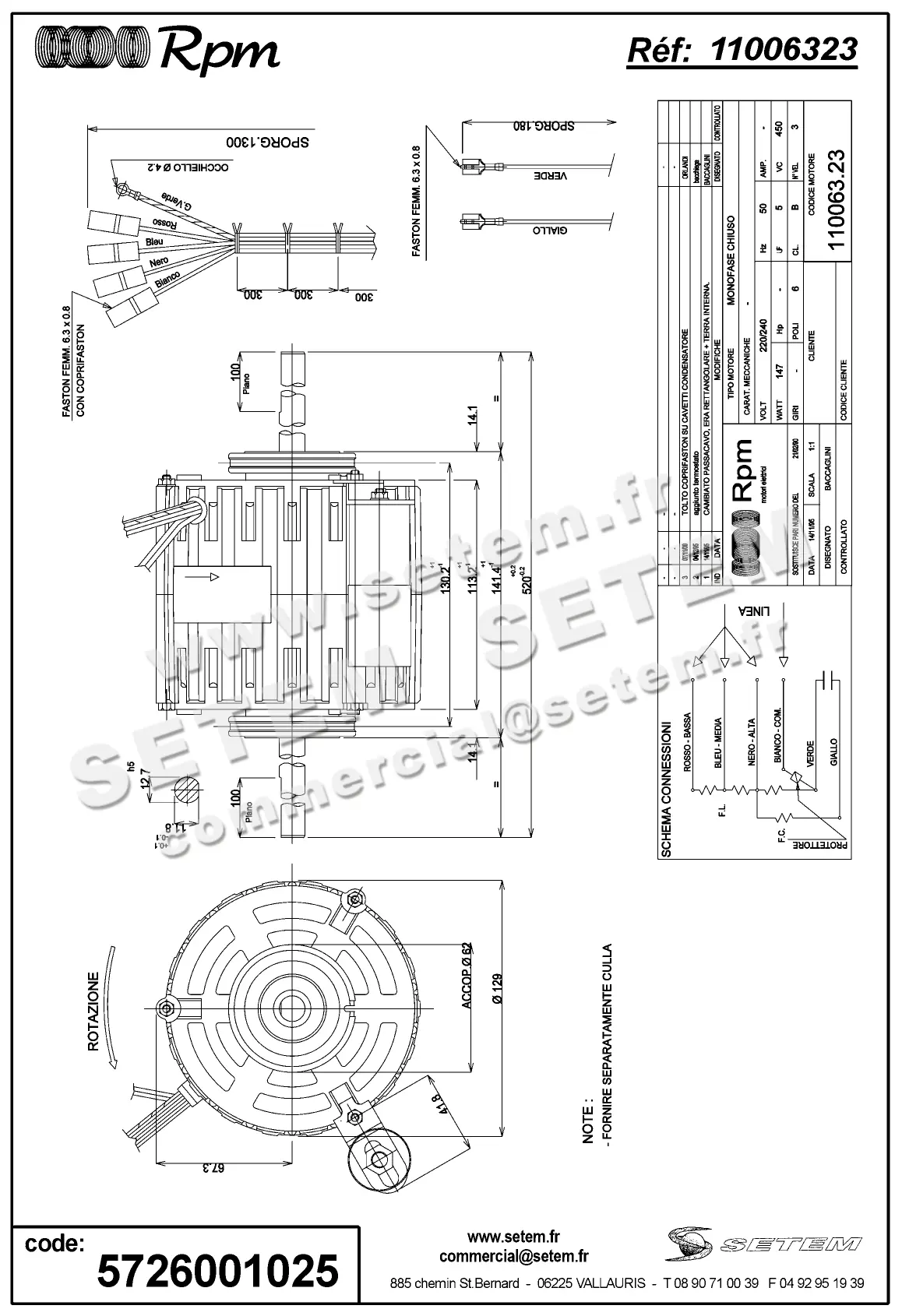 5726001025-MOTEUR RPM 11006323 2