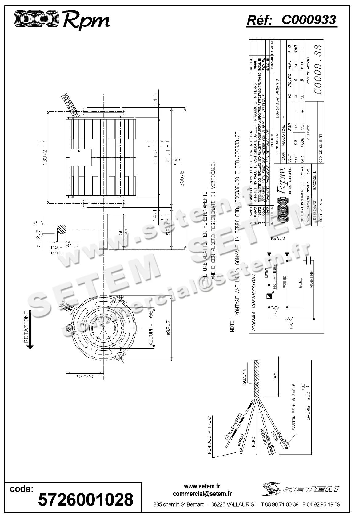 5726001028-MOTEUR RPM C000933