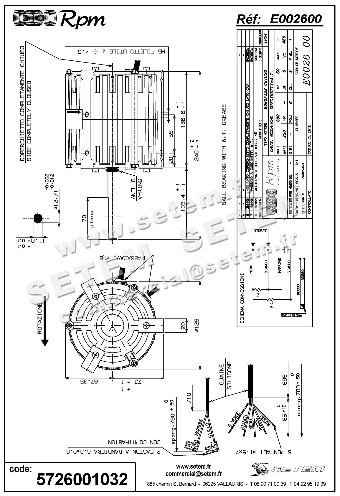 5726001032-MOTEUR RPM E002600 2