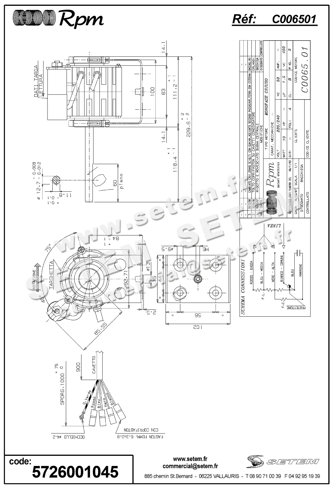 5726001045-MOTEUR RPM C006501