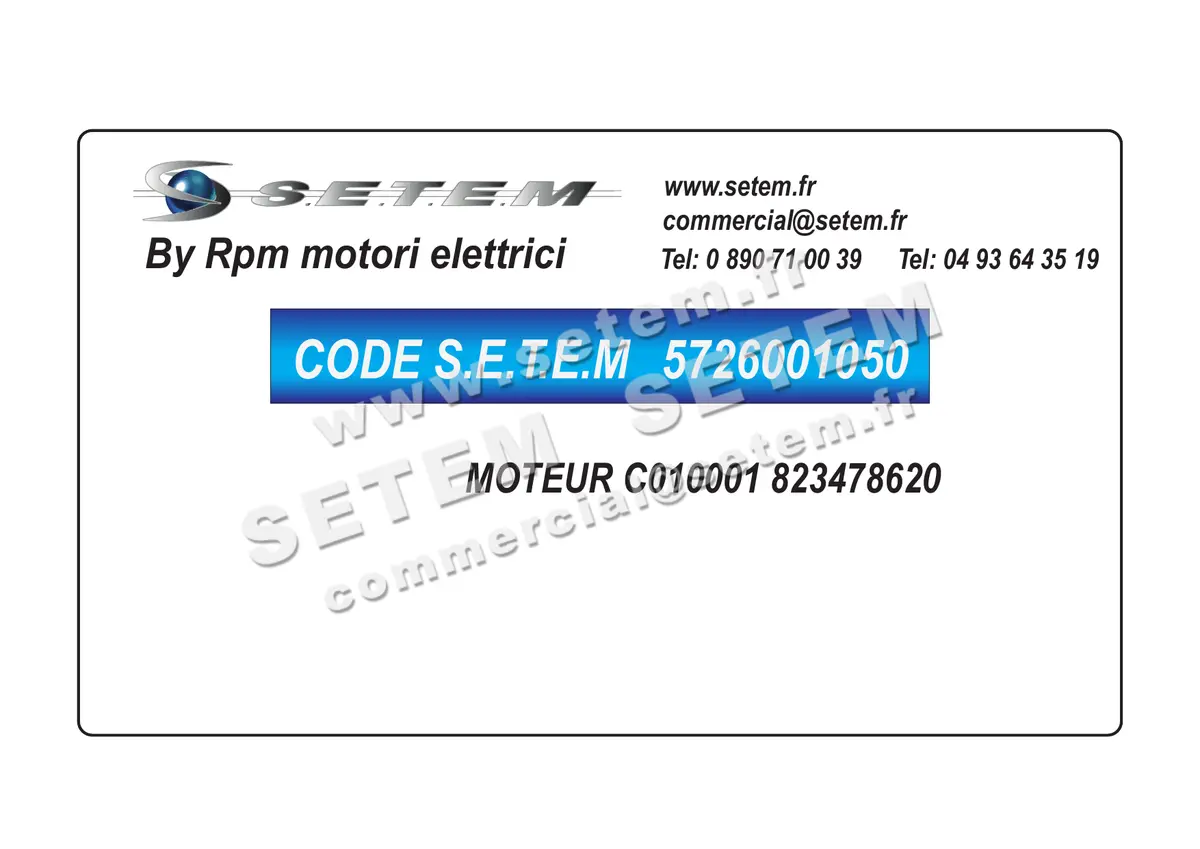 5726001050-MOTEUR RPM C010001 "823478620" 4