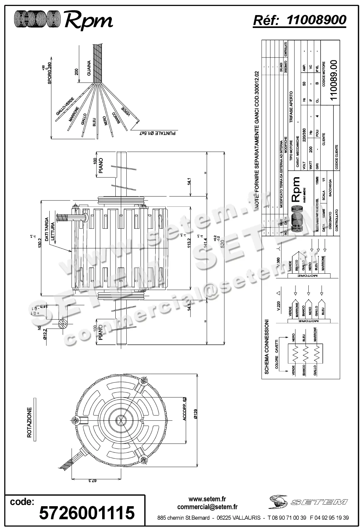5726001115-MOTEUR RPM 11008900 2