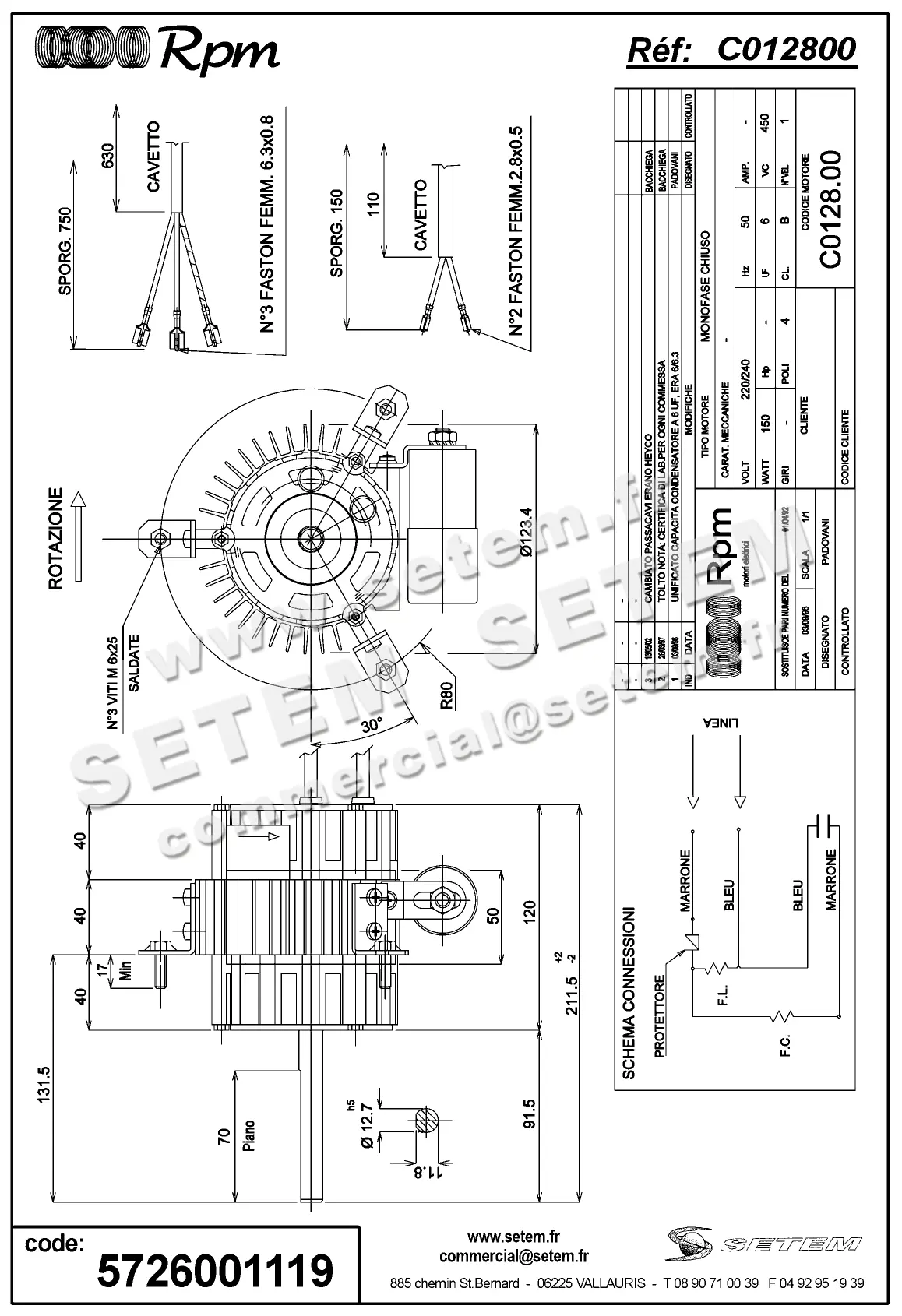 5726001119-MOTEUR RPM C012800 "G00908" 2